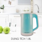 Ấm siêu tốc 1.8L Sharp EKJ-18VP-BL 1950W