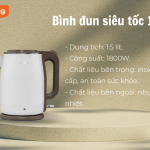 Bình Đun Siêu Tốc Joyoung K15-F5 1.5L 1800W - Chính hãng 1 đổi 1 trong 1 năm