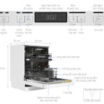 Máy rửa bát độc lập Whirlpool WFC 3C26P 14 bộ - Nhập khẩu Châu Âu