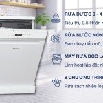 Máy rửa bát độc lập Whirlpool WFC 3C26P 14 bộ - Nhập khẩu Châu Âu