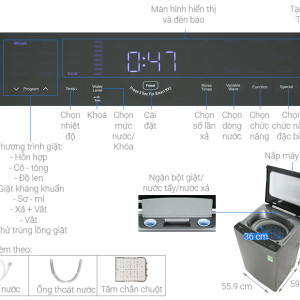 Máy giặt Whirlpool Inverter 11.5kg VWIID11502FG