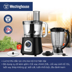 Máy xay đa năng Westinghouse 2.8L 800W WKFP7730 - Chính hãng 1 đổi 1