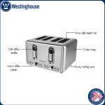 Máy nướng bánh mì 4 lát Westinghouse WKTT010